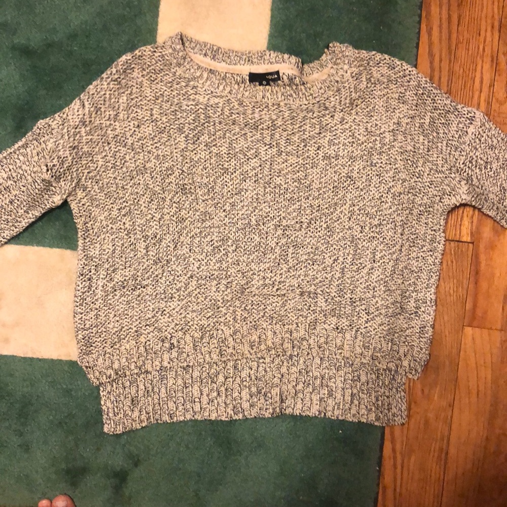 Aqua cropped sweater